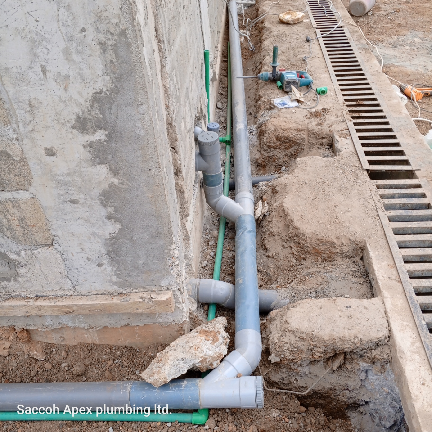 Professional copper and PVC pipe installation